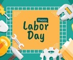 Labor Day Background in Flat Design