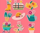 Gardening Element Sticker Collection