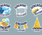 Funny Songkran Stickers Set