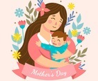 Mother's Day in Flat Design Style
