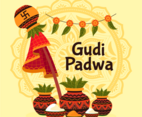 Gudi Padwa Design with Some Pots