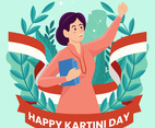 Kartini Day with Women Carrying Books