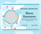 Birthday Certificate for a Sweet Little Girl