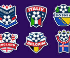 Multiple Iterations of European Football Championship Sticker