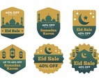 Eid Marketing Label with a modern minimalist design