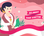 woman celebrate Kartini day with kebaya