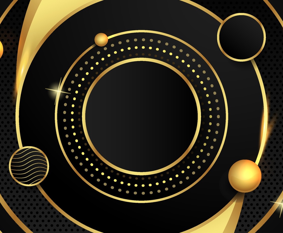 Black and Gold Circle Background