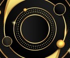 Black and Gold Circle Background