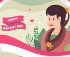 woman celebrate Kartini day with batik