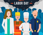 Happy Labor Day with Several Professions