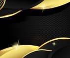 Black and Gold Wave Background