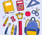 Hand Drawn Back to School Supplies Icon