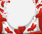 Celebrating Canada Day Background With Maple Leaf Frame