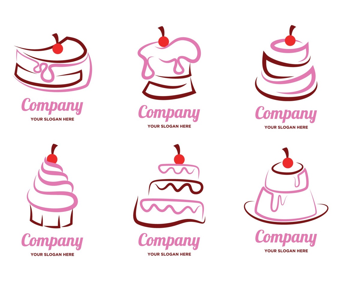 Cute Cake Logo Concept