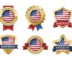 Made in USA Golden Logo Set