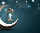 Eid Mubarak Lantern Background