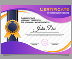 School Graduation Achievement Certificate Design Template