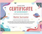 Colorful School Certificate Template