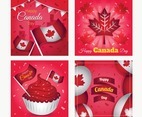 Happy Canada Day Card Set