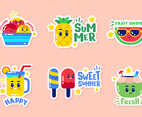 Cute Summer Food Sticker Set