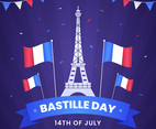 Happy Bastille Day Festival Background