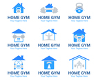 Set of Home Gym Logo