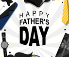 Happy Father's Day Background With Black Color Dominant