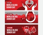 World blood donation banner collection
