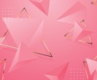 Pink 3D Triangle Geometric Background