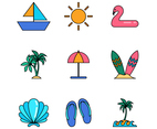 Summer Holiday Starter Pack Icon Set