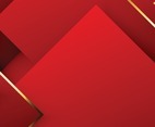 Red and Gold Rectangle Long Banner Design