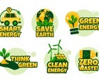 Clean Eco Greem Technology Sticker Set