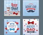 Set of Greeting Card For Fathers Day