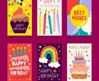 Birthday Card Collection in Doodles Style