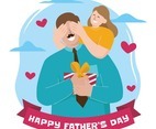 Happy Father's Day Illustration Concept