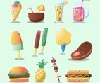 Summer Drink and Food Icon Collection