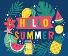Hello Summer Tropical Background