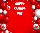 Happy Canada Day With Balloons Background