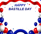 Happy Bastille Day With Balloons Background