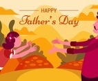 Father's Day Dramatic Flat Background Design