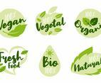 Healthy and Natural Lifestyle Logos Set