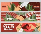 Stop Racism Banner Template Set