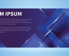 Diagonal Abstract Banner With Blue And Purple Template