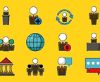 People Business Icon Set