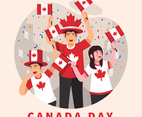 People Celebrating Canada Day