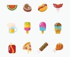 Set of Summer Food And Drink Icon