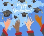 Throwing hat celebrating the graduation ceremony