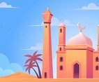 Beautiful Mosque In Desert