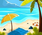 Holiday on Beach Illustrations