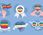 Set of Happy Pride Day Stickers